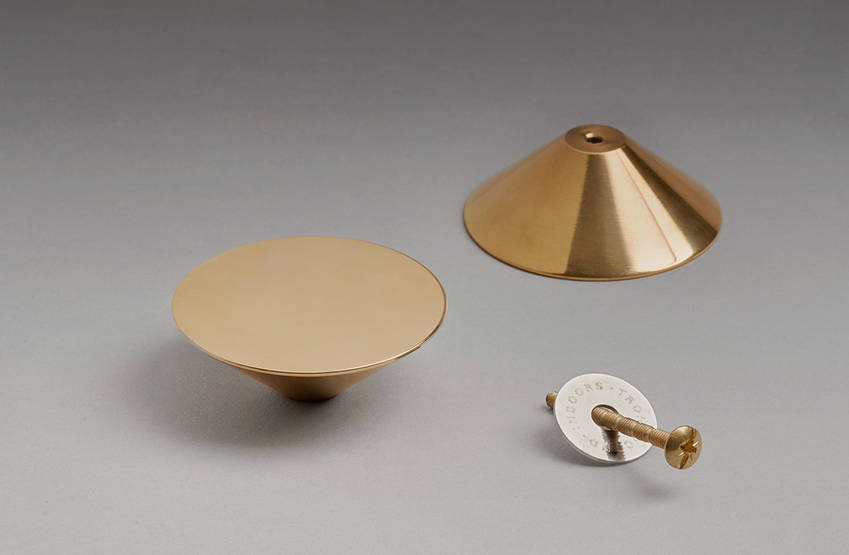 Troncocono gold is made of polished brass | Indoors home page | Indoors